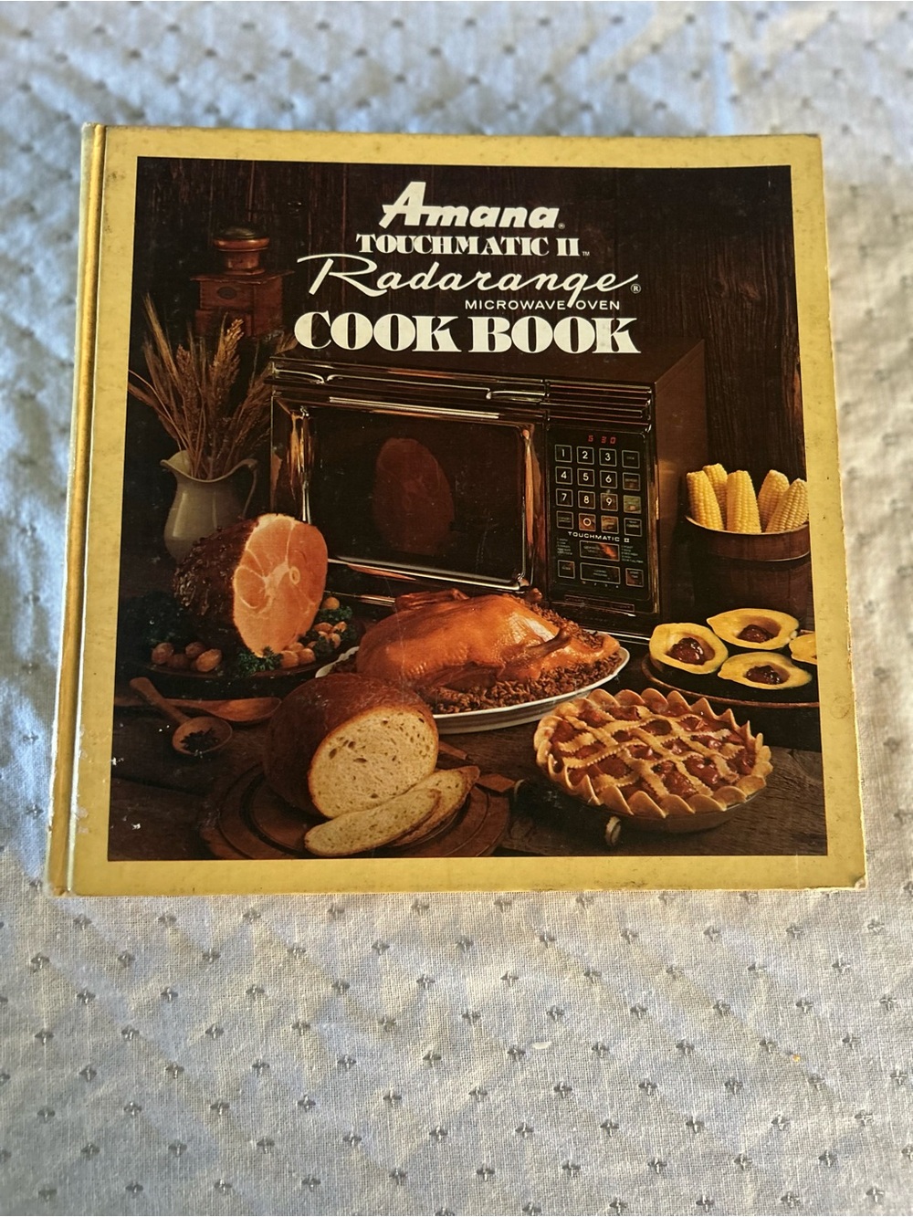 Vintage Recipe Book with Colorful Food Collage Cover